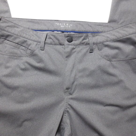 PERRY ELLIS mens PANTS gray MOTION stretch QUICK DRY wrinkle resistant SIZE 35 - Picture 2 of 10
